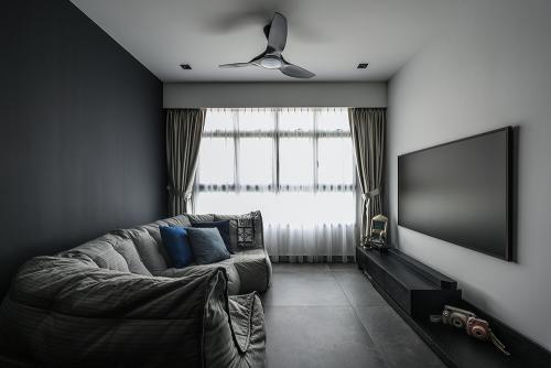 Modern Living Room at Tampines GreenFoliage