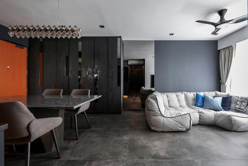 Modern Living Room at Tampines GreenFoliage