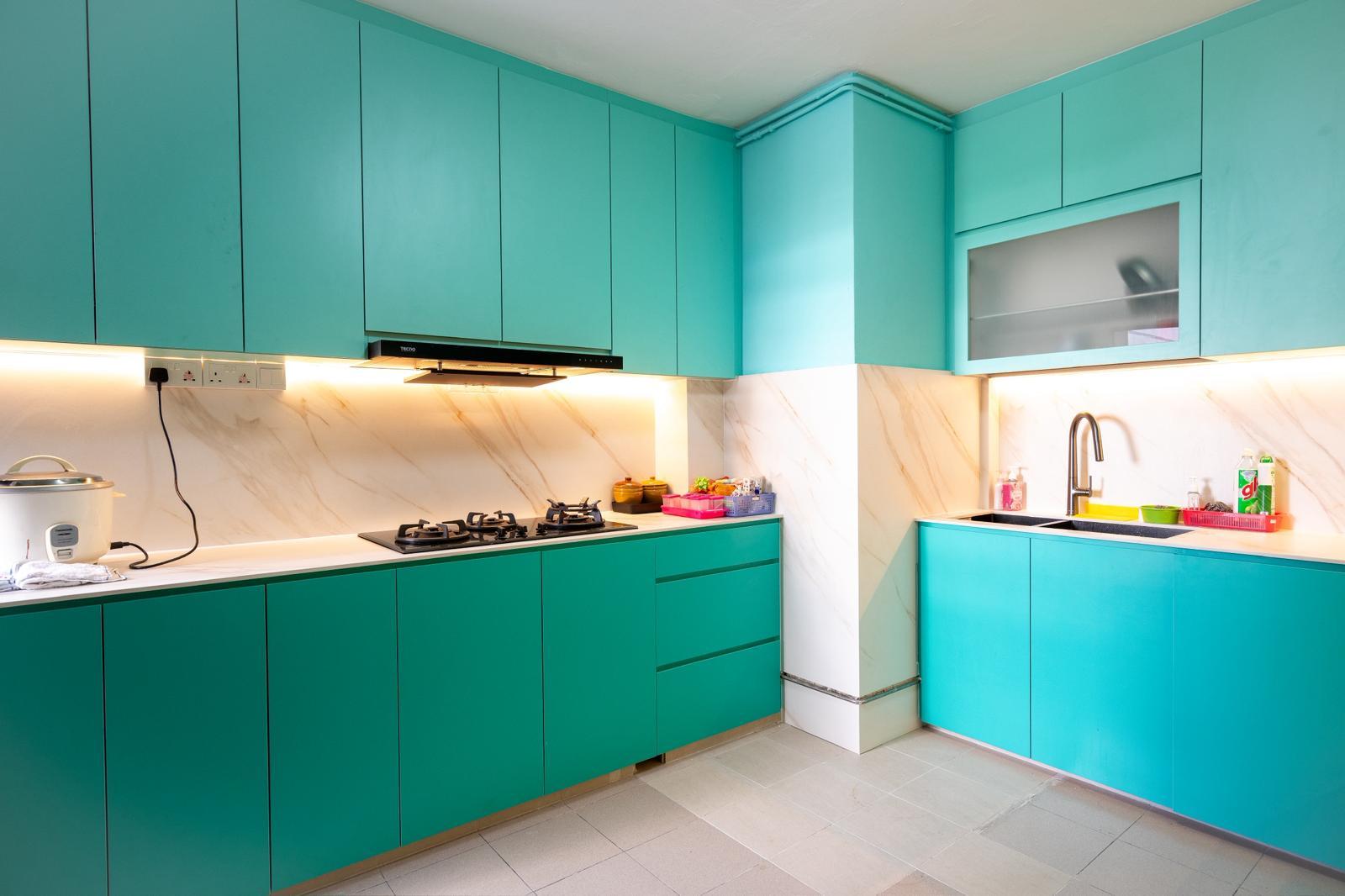 Eclectic Kitchen with Kitchen Window and Kitchen Backsplash
