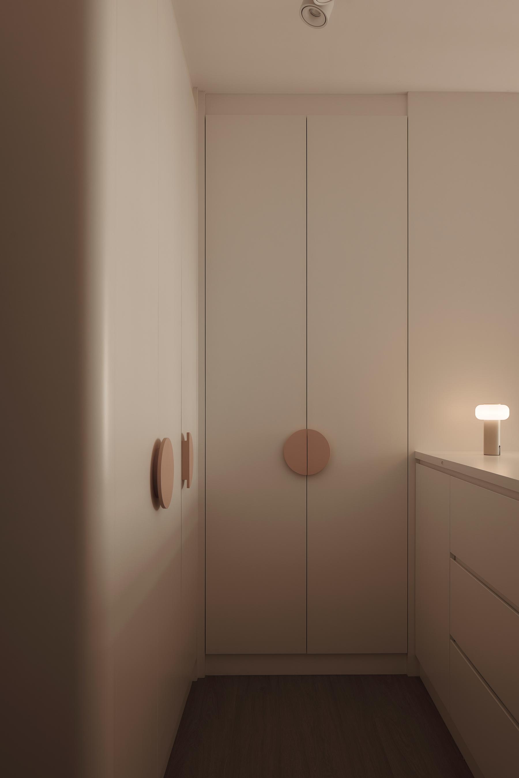 Scandinavian Bedroom with Wardrobe and Storage Cabinets