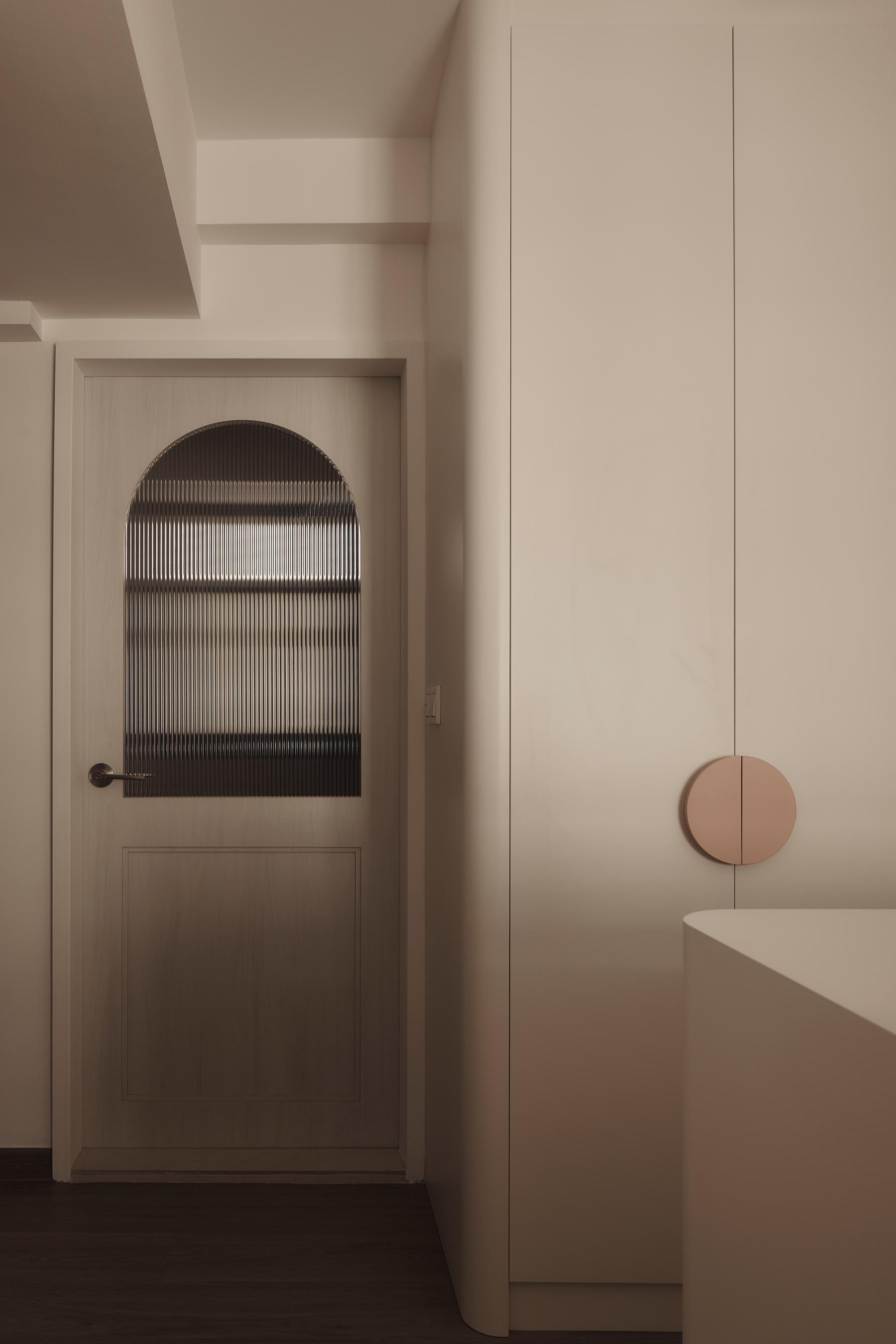 Scandinavian Bedroom with Wardrobe and Doors