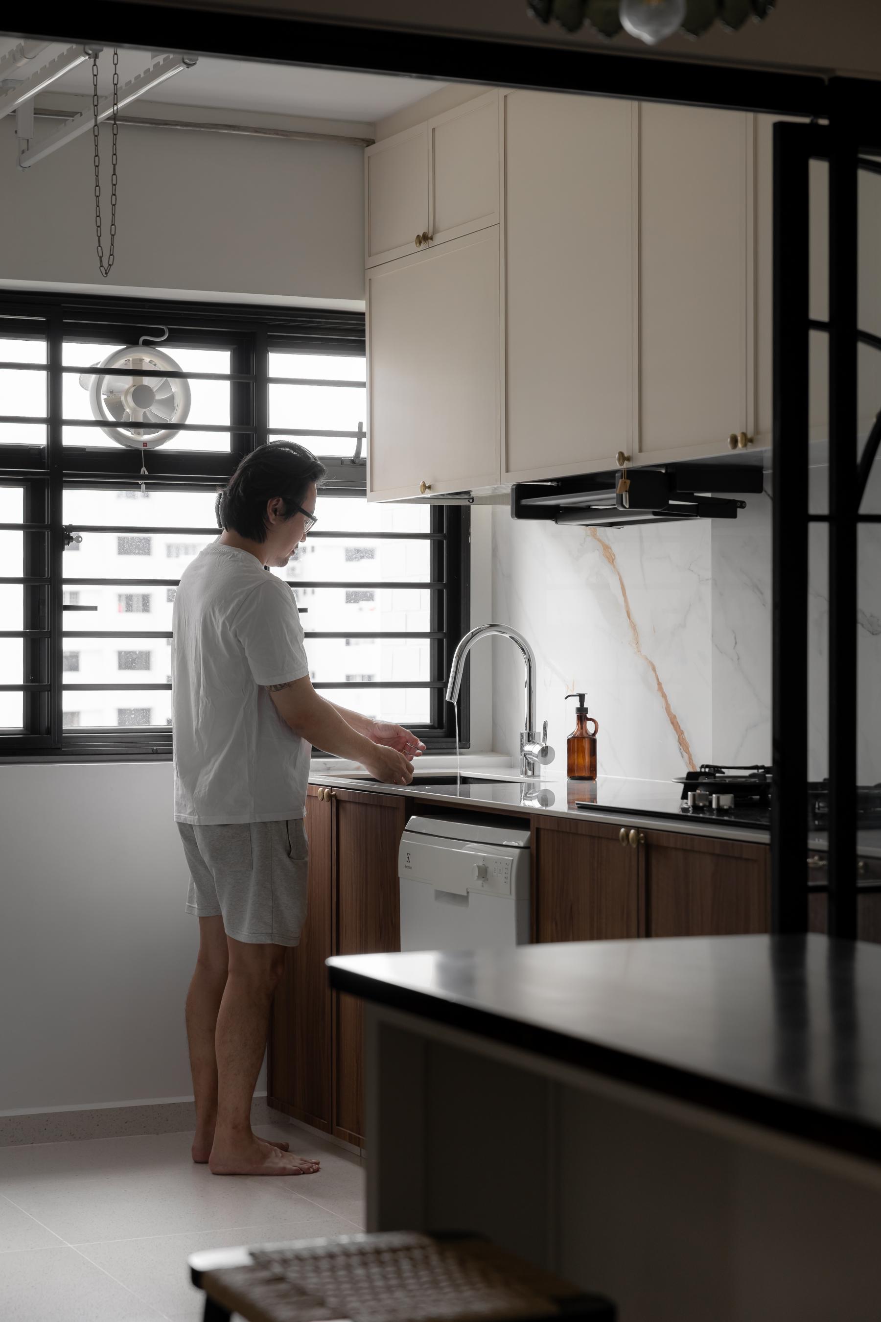 Vintage Kitchen with Countertop and Kitchen Island