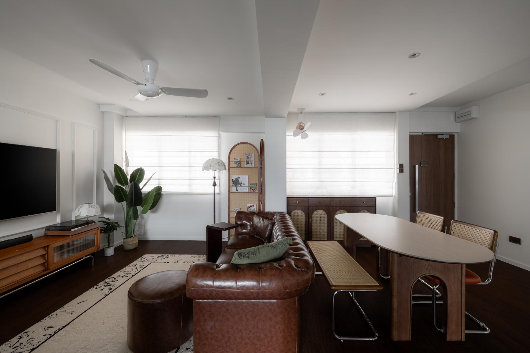 Vintage Living Room with TV Console and Wood TV Console