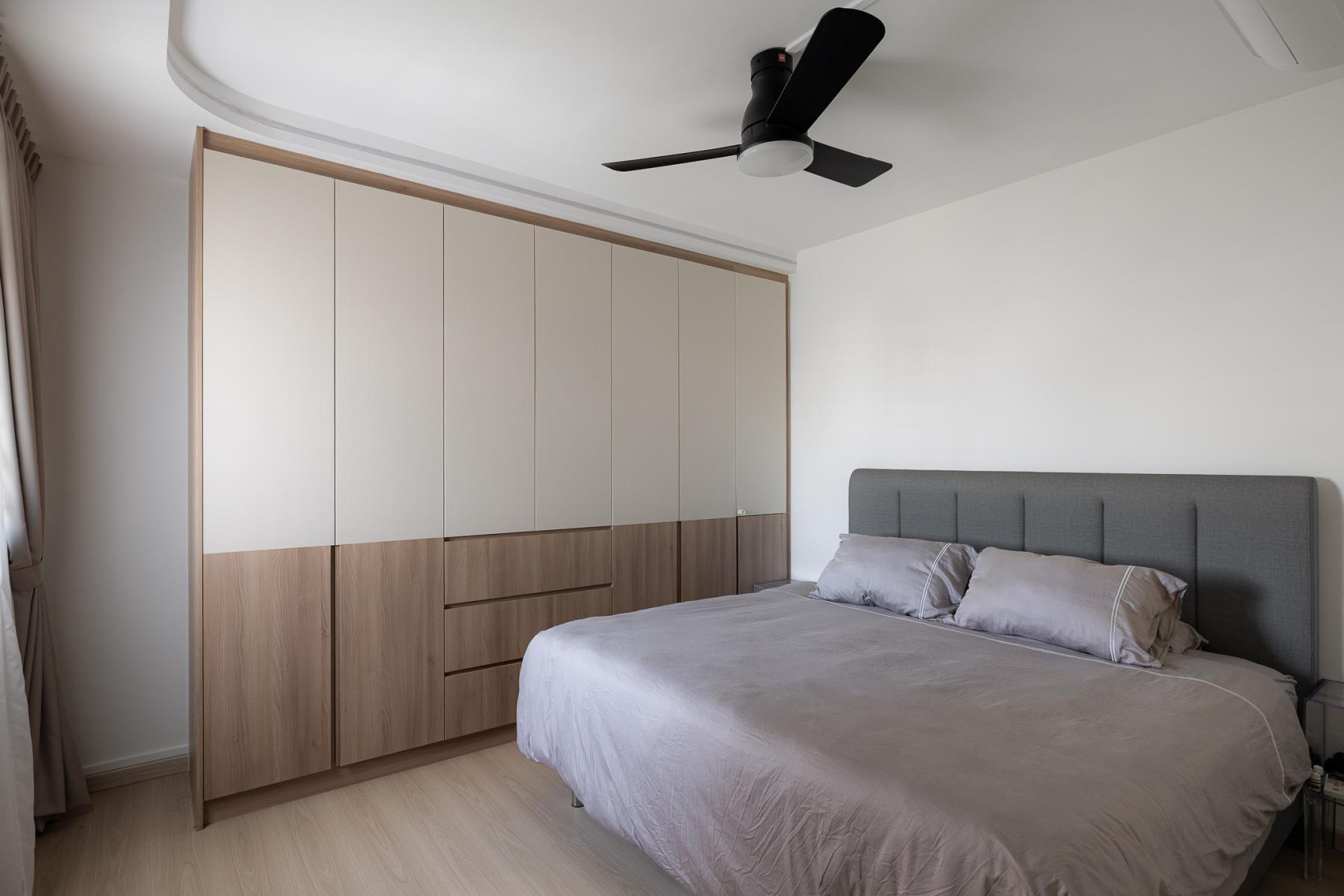 Contemporary Bedroom with Wardrobe and Closet