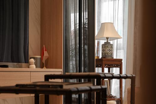Asian Living Room at 3-Storey Landed House