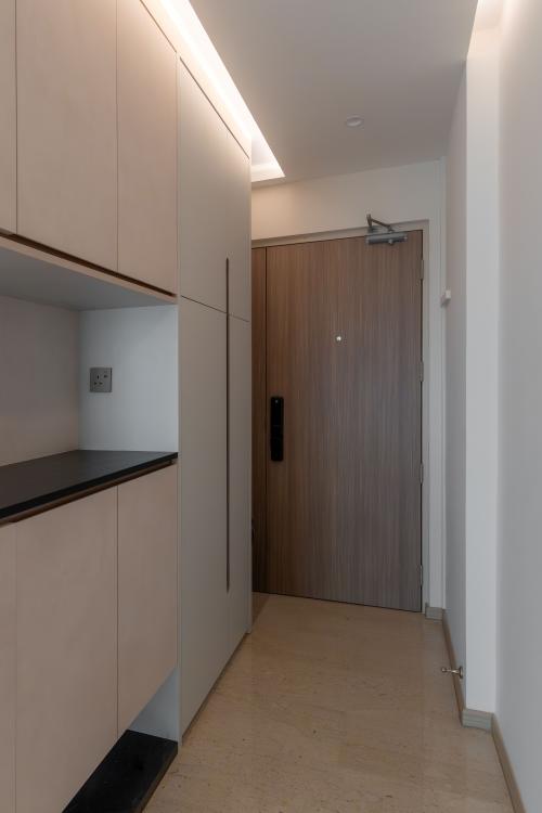 Contemporary Hallway at Resale 5 Room HDB @ punggol
