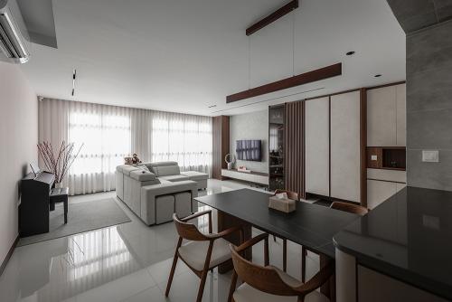 Contemporary Living Room at Tampines GreenGlade