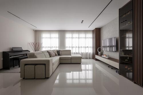 Contemporary Living Room at Tampines GreenGlade