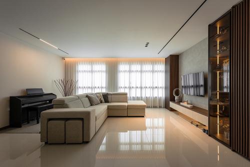 Contemporary Living Room at Tampines GreenGlade