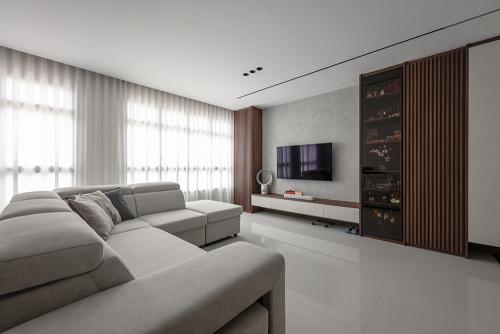 Contemporary Living Room at Tampines GreenGlade