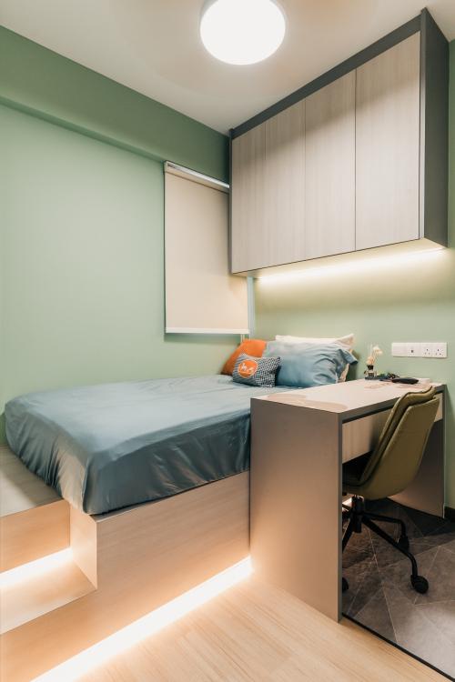 Modern Bedroom at Lake Life Condominium