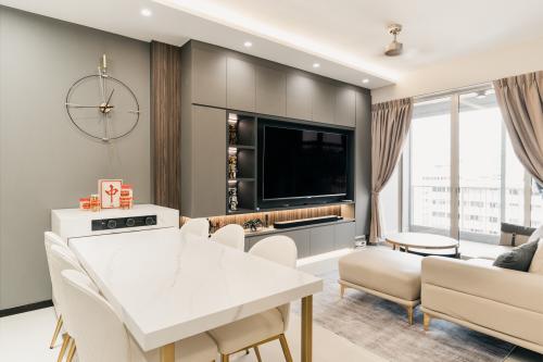 Modern Living Room at Lake Life Condominium