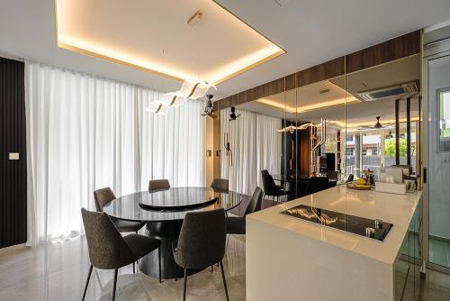 Modern Dining Room at 3-Storey Semi-Detached