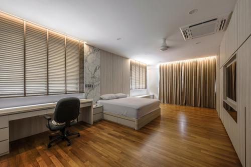 Modern Bedroom at 4-storey Landed House