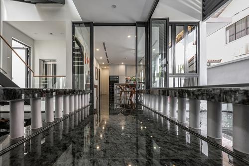 Modern Hallway at 4-storey Landed House