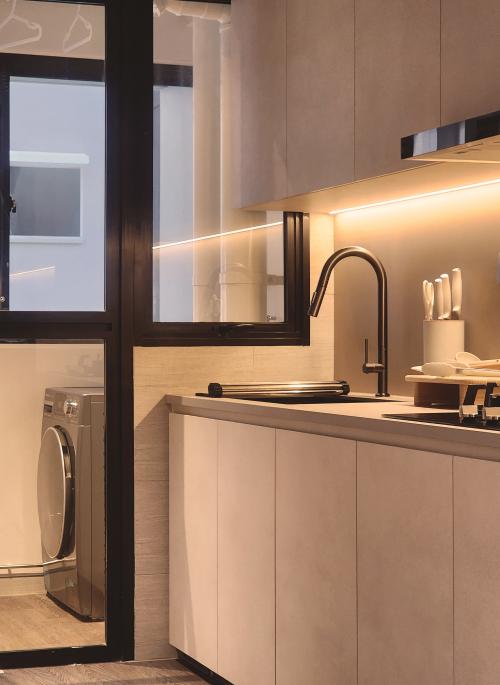 Minimalist Kitchen at Fernvale Road 465B