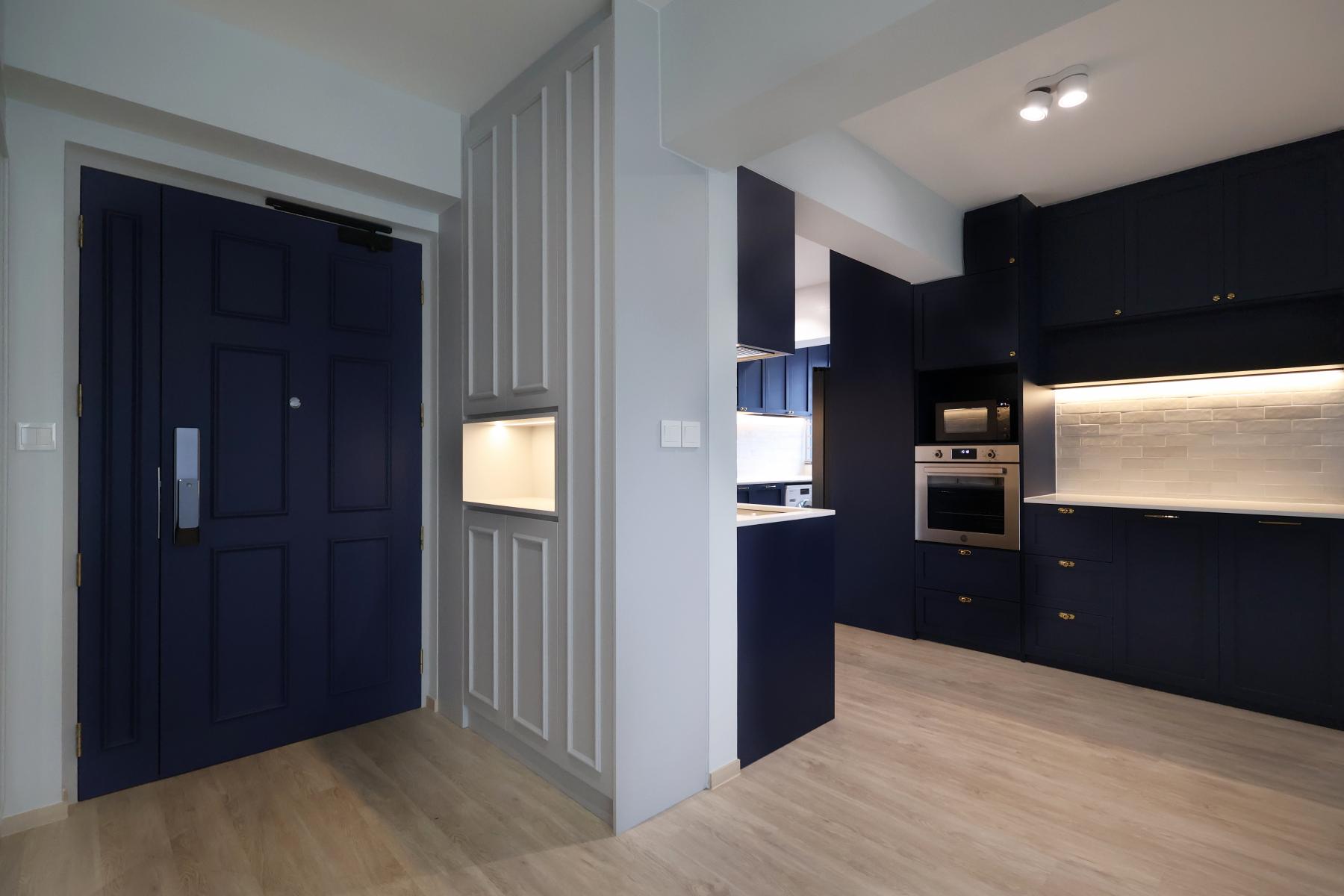 Contemporary Kitchen with Kitchen Window and Open Kitchen