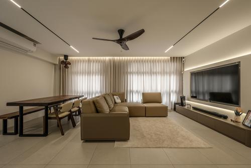 Modern Living Room at ParkEdge @ Bidadari