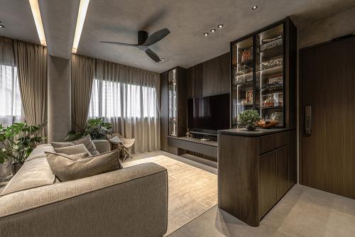 Industrial Living Room at Bishan