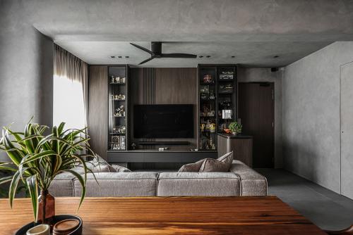 Industrial Living Room at Bishan