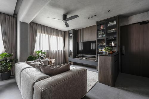 Industrial Living Room at Bishan