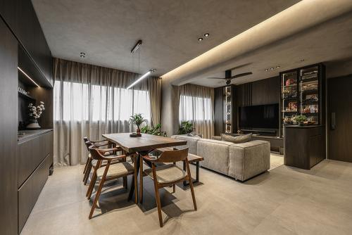 Industrial Living Room at Bishan