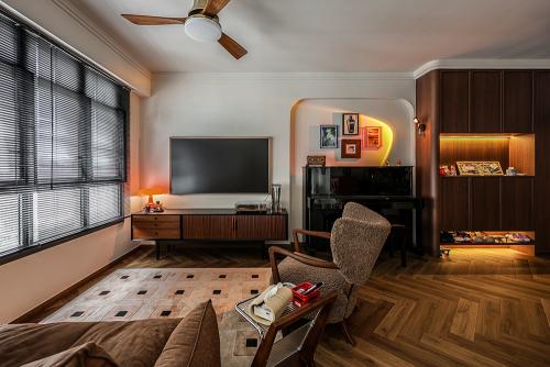 Asian Living Room at Kempas Residences