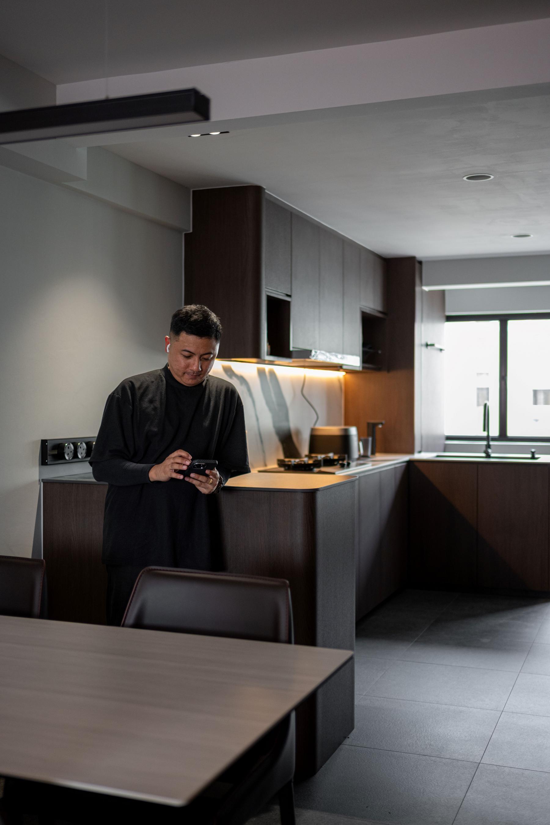 Scandinavian Kitchen with Kitchen Window and Open Kitchen