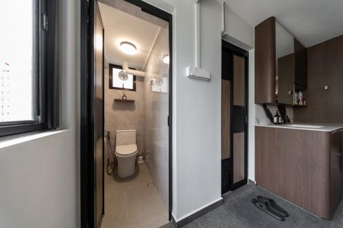 Scandinavian Bathroom at Resale 2 Room HDB @ Upper Street
