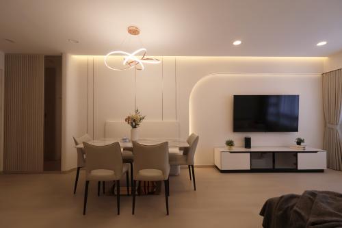 Modern Living Room at Resale 4 Room HDB @ Punggol Way