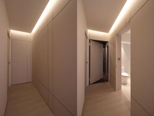 Modern Hallway at Resale 4 Room HDB @ Punggol Way
