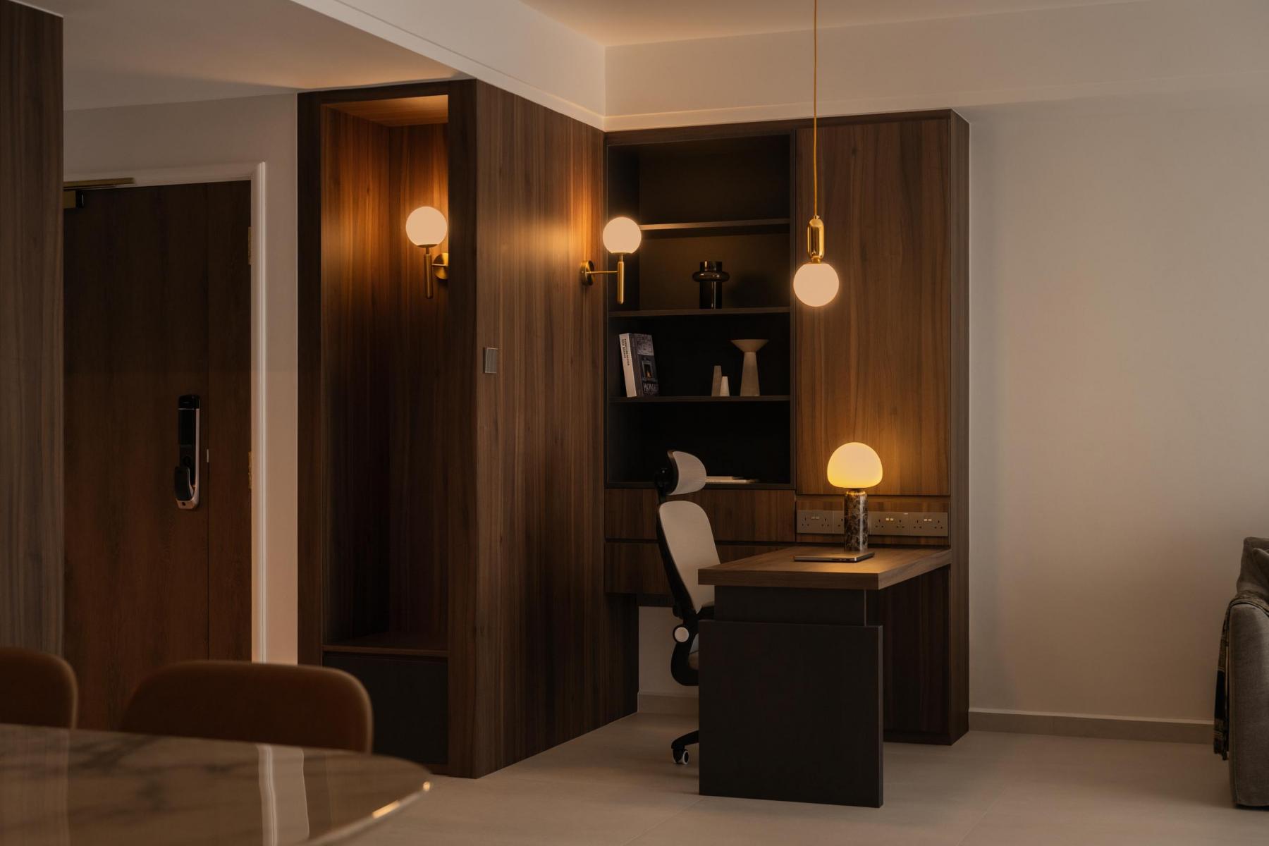 Modern Study with Desk and Desk Chairs