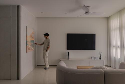 Modern Living Room at Hougang Olive