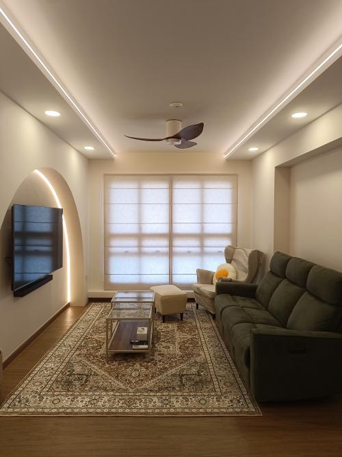 Minimalist Living Room at 956A Tampines Greenjade