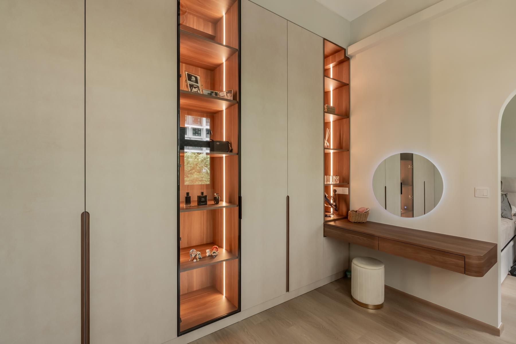 Modern Bedroom with Wardrobe and Sliding Wardrobe
