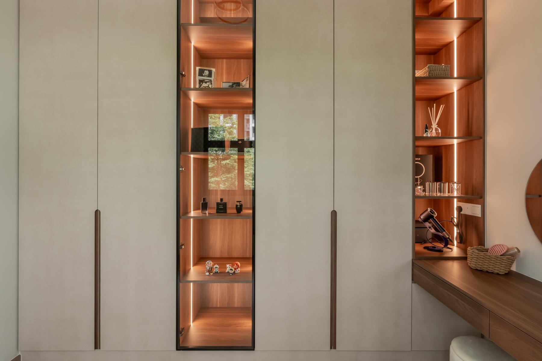 Modern Bedroom with Cove Lighting and Wardrobe