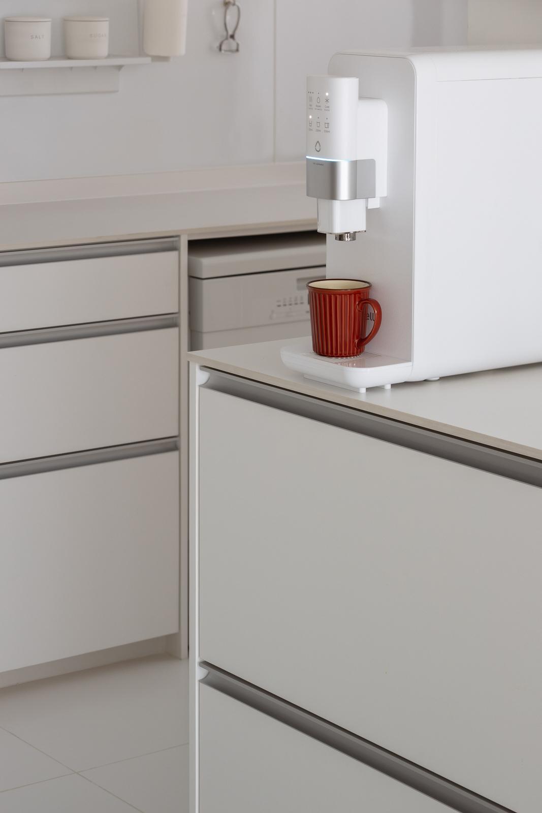 Minimalist Kitchen with Cupboard and Open Kitchen