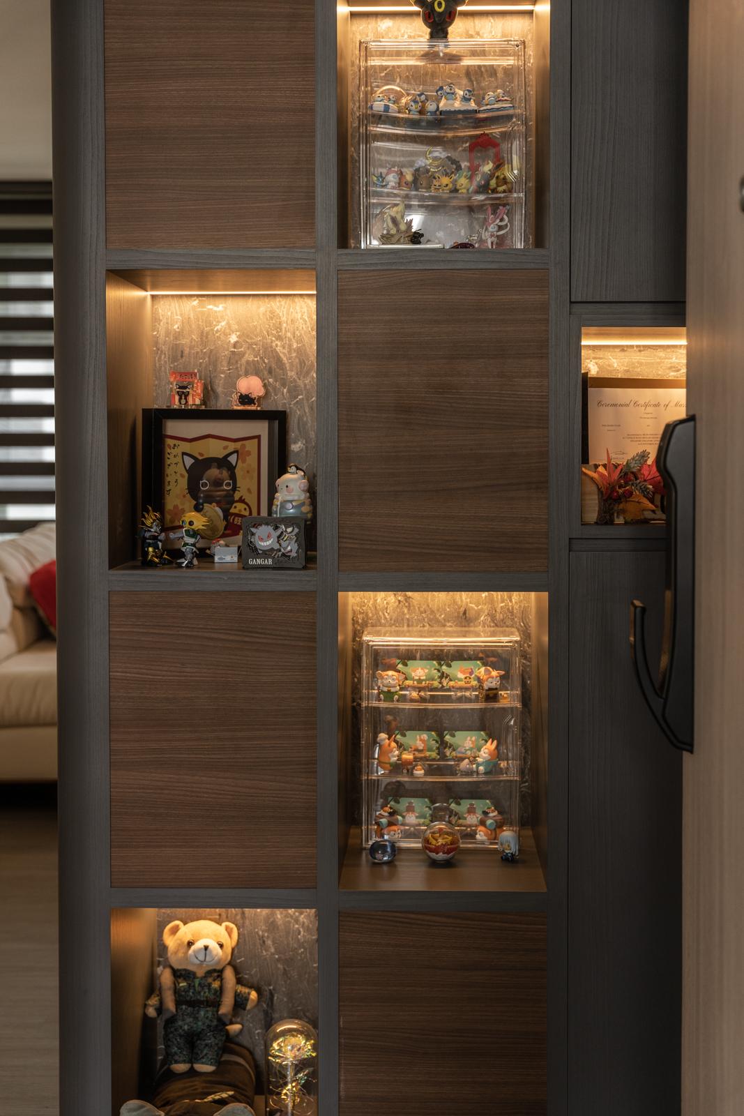 Contemporary Foyer with Artwork and Console Table