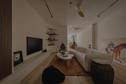 Minimalist Living Room at Conservation House
