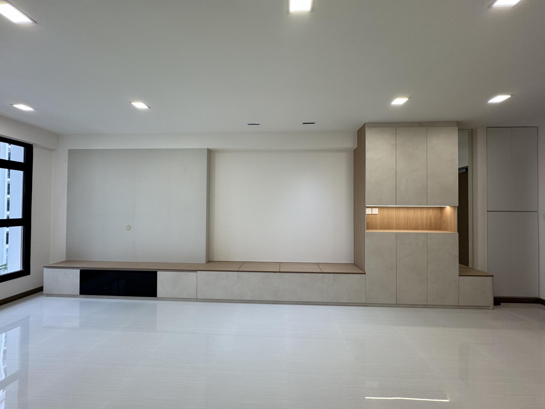 Minimalist Living Room with Settee and TV Console