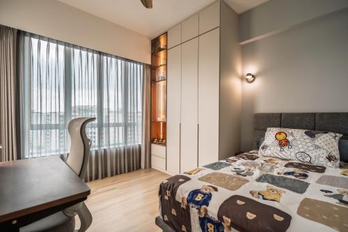Contemporary Bedroom at Woodland Crescent