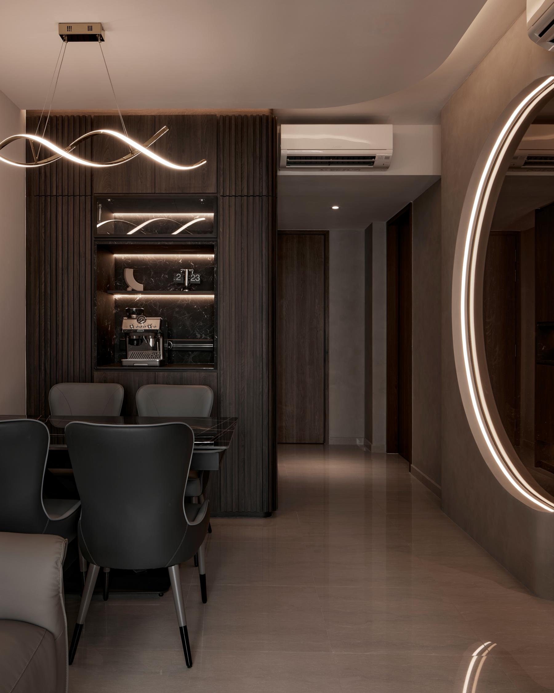 Modern Dining Room with Dining Table and Dining Chairs
