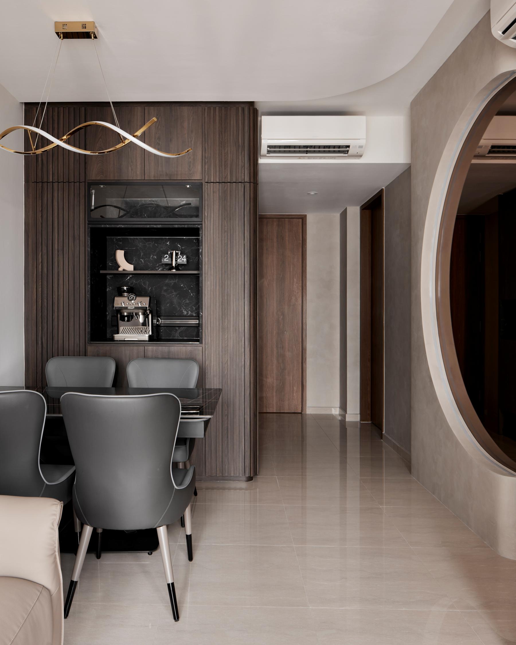 Modern Dining Room with Dining Table and Dining Chairs