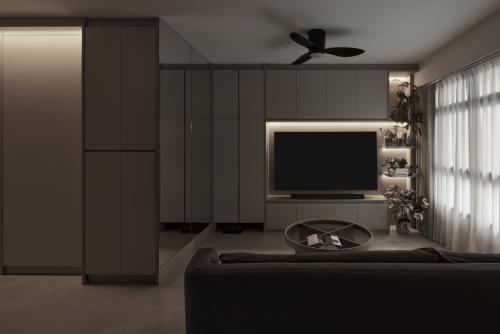 Contemporary Living Room at Toa Payoh Ridge