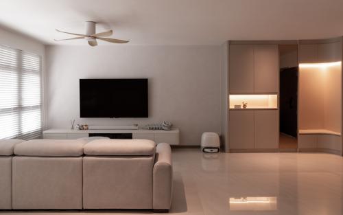 Modern Living Room at Hougang Olive