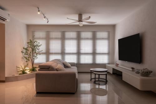 Modern Living Room at Hougang Olive