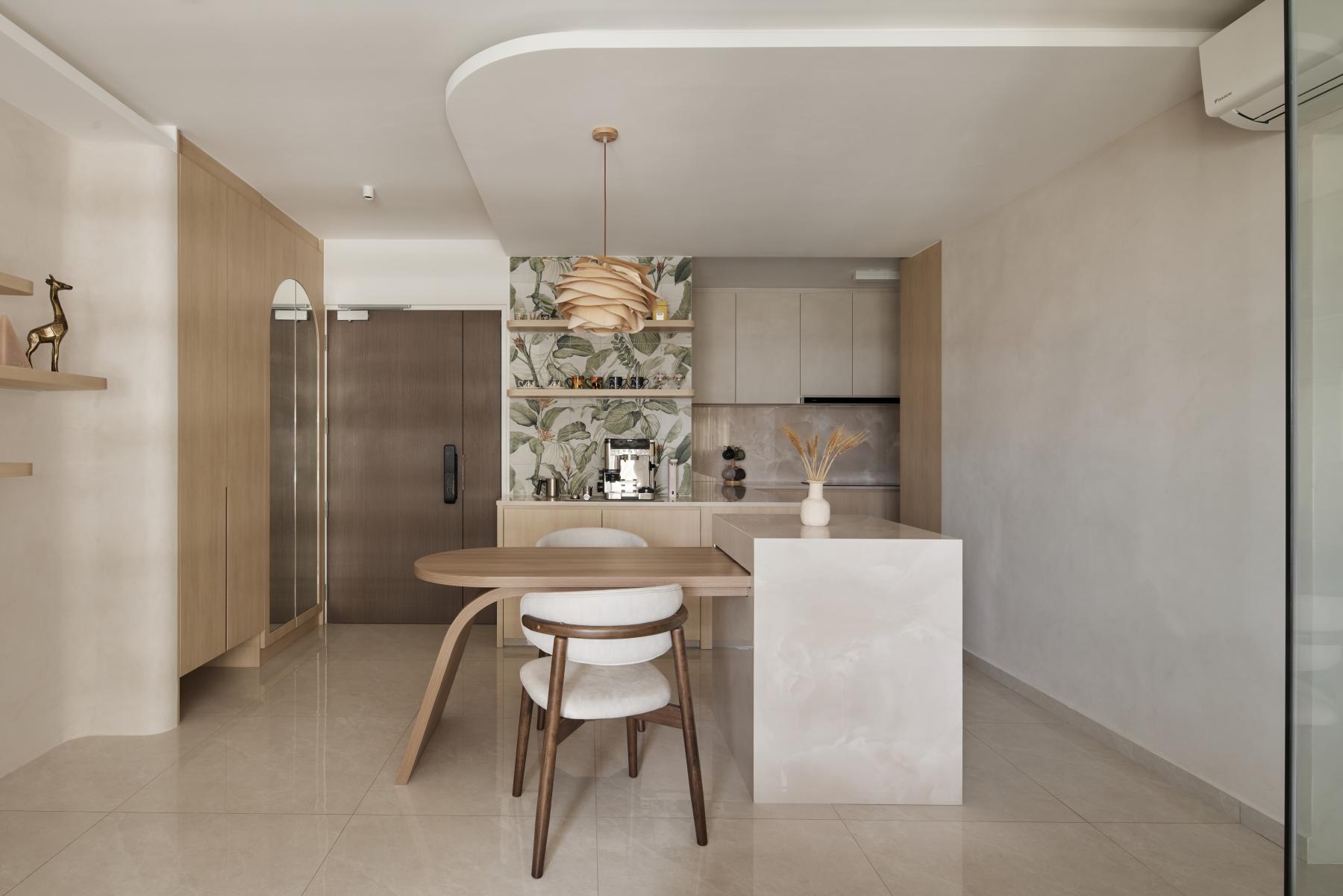 Scandinavian Dining Room with Dining Table and Dining Chairs