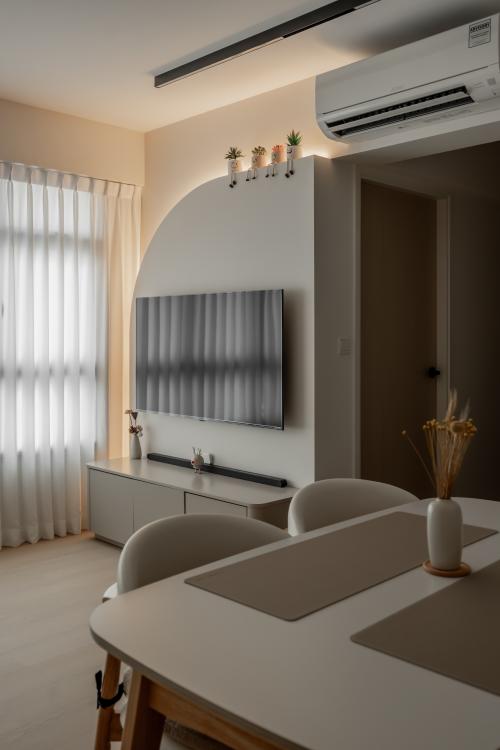 Minimalist Living Room at 441C Bukit Batok West Ave 8