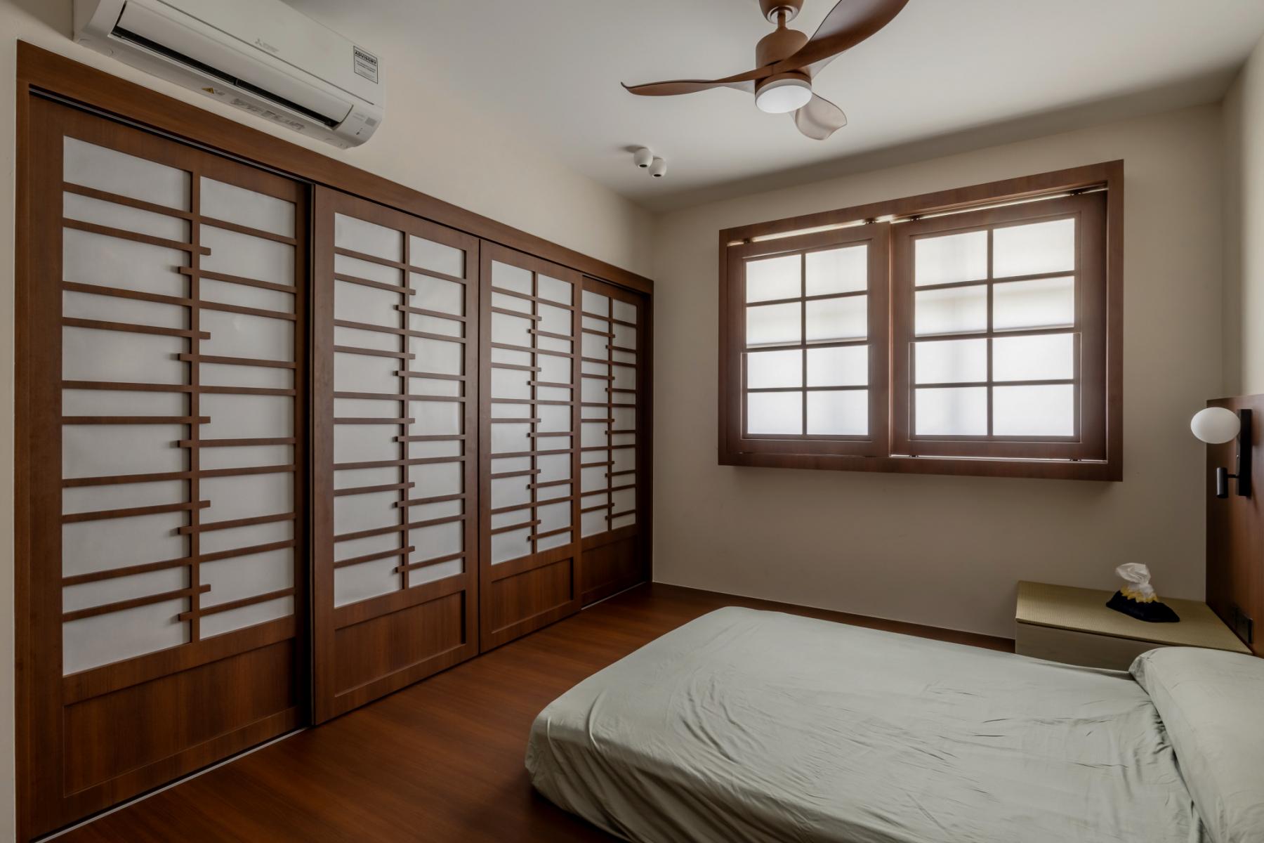 Contemporary Bedroom with Wardrobe and Sliding Wardrobe