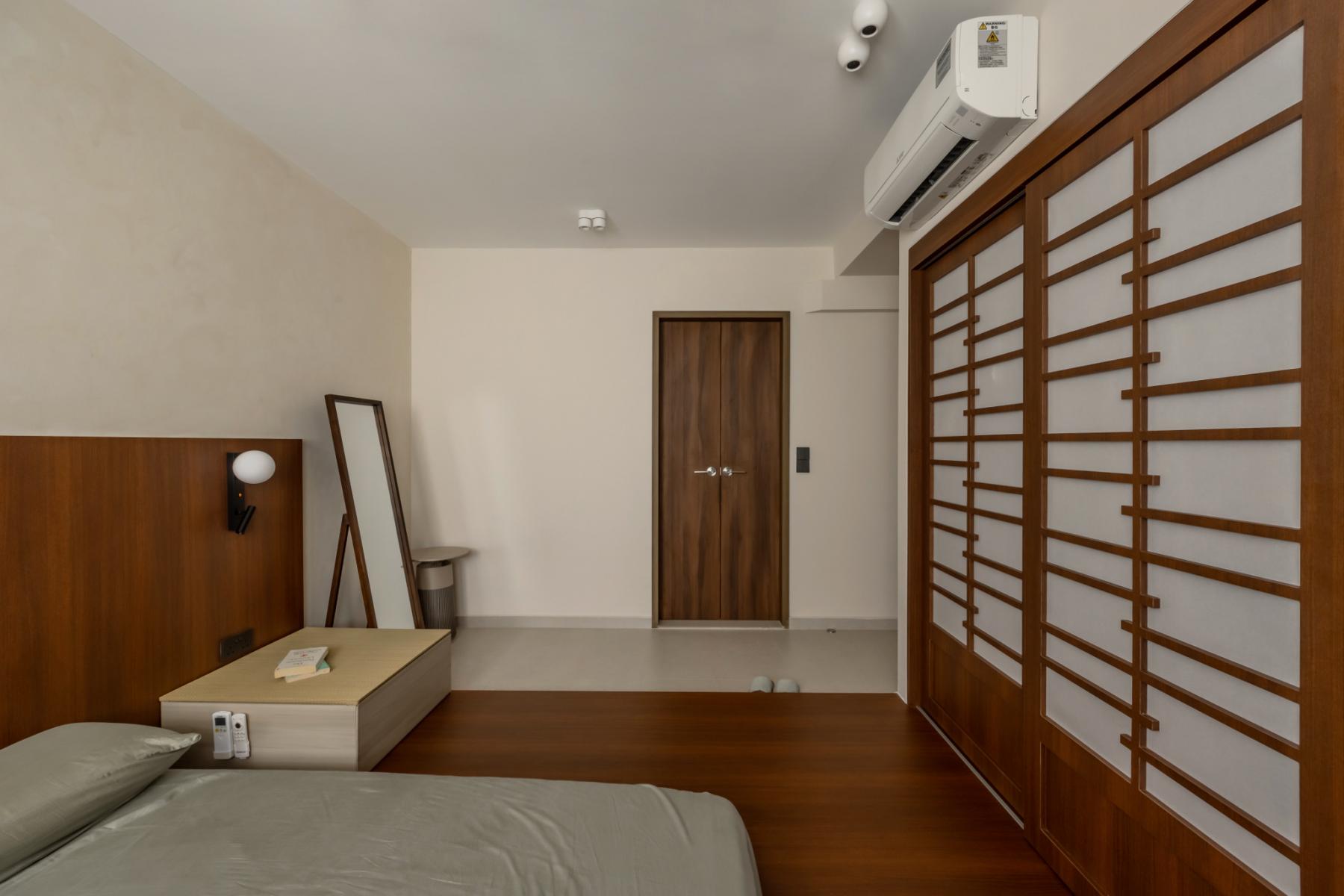 Contemporary Bedroom with Wardrobe and Sliding Wardrobe